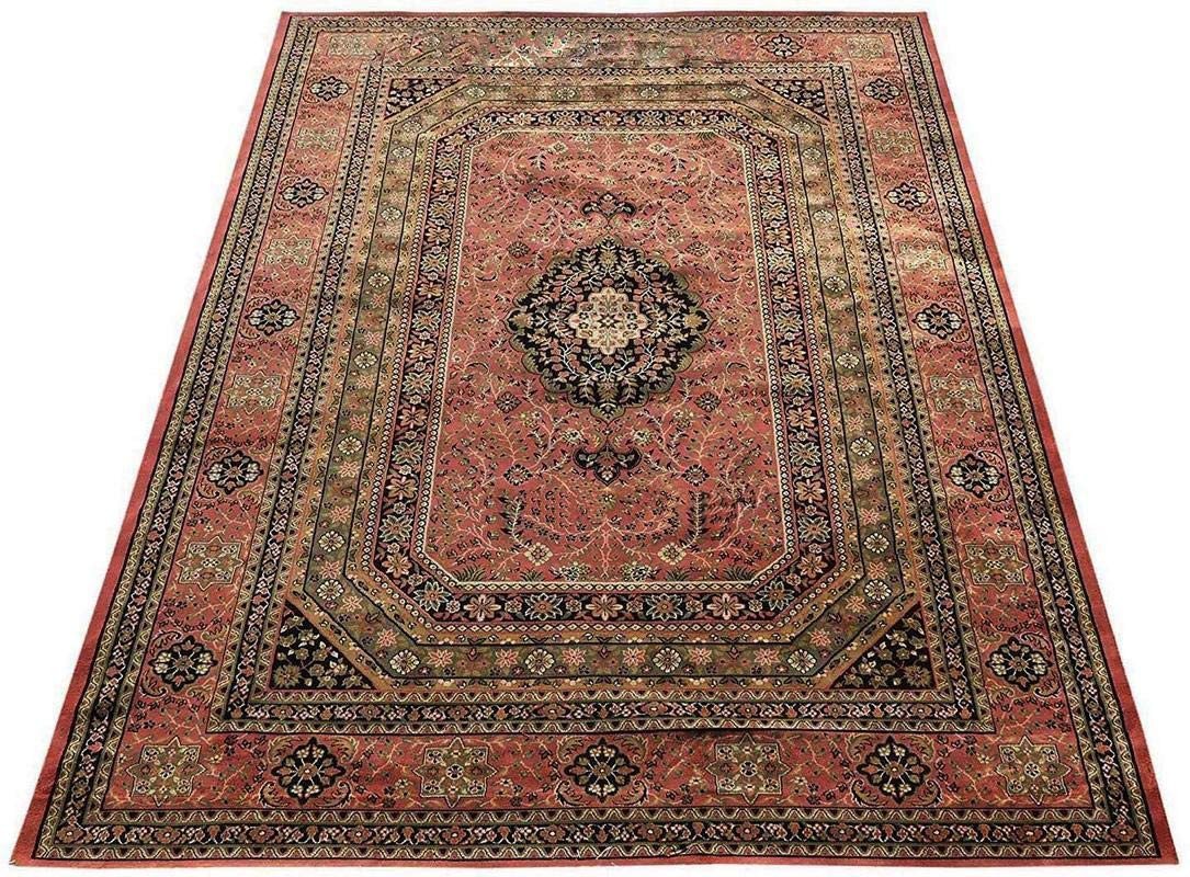 Pink Color Kashmiri Persian Silk Carpet